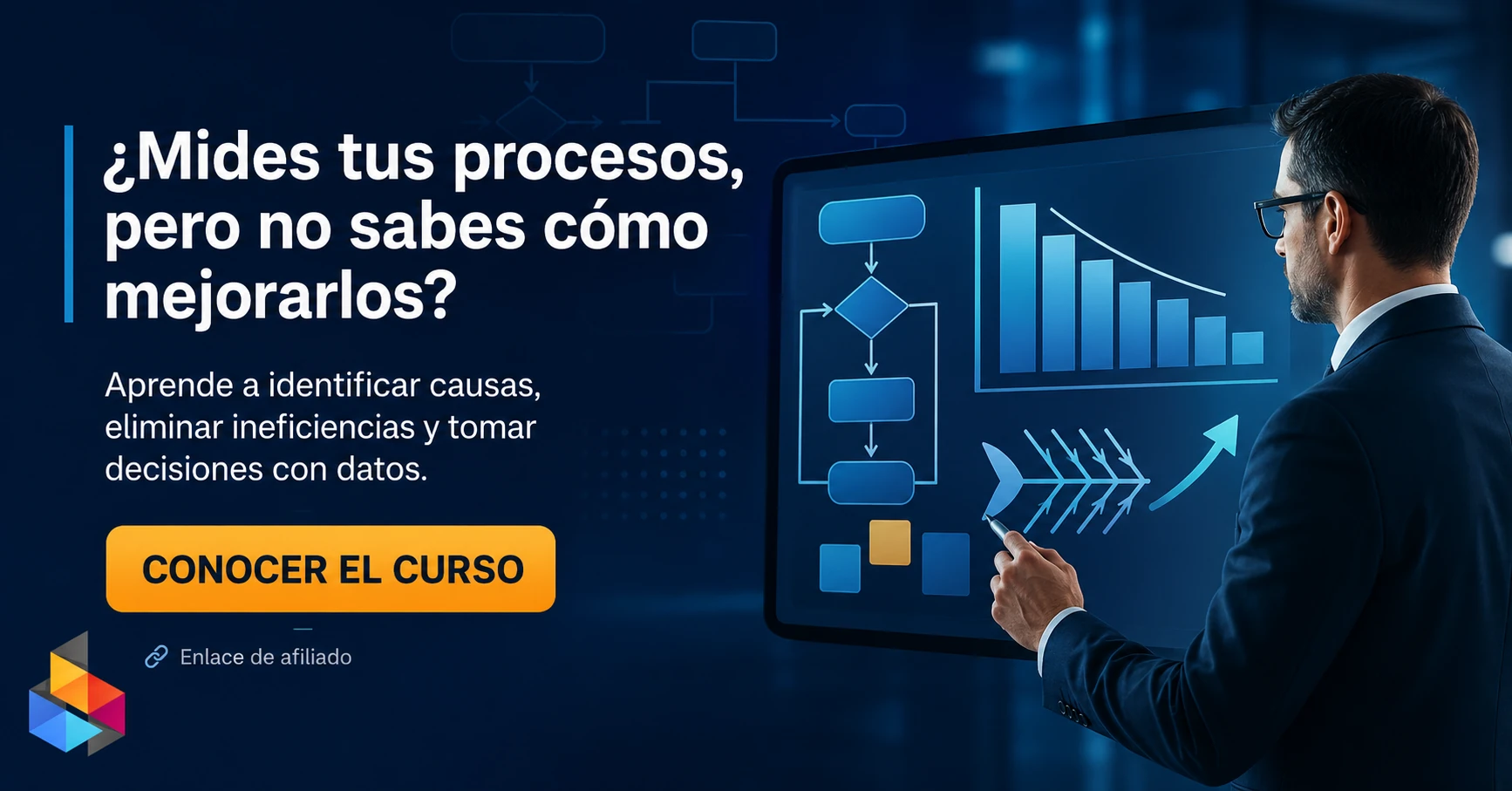 Curso de análisis y mejora de procesos para priorizar problemas, analizar causas y definir mejoras