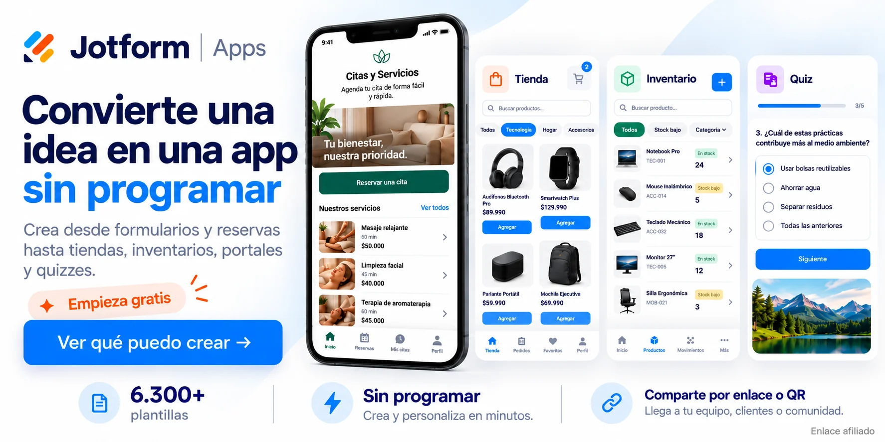 Jotform Apps para crear aplicaciones de negocio sin programar