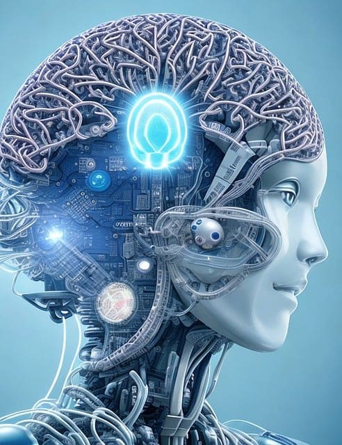 Representación de la inteligencia artificial reemplazando a trabajadores en distintas profesiones