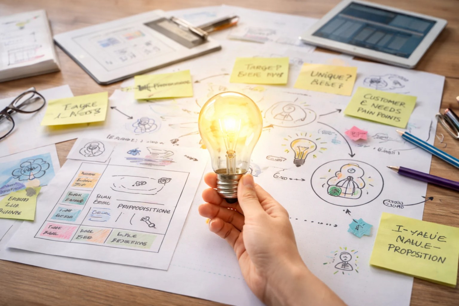 Equipo trabajando en propuesta de valor y diferenciación para definir una ventaja competitiva