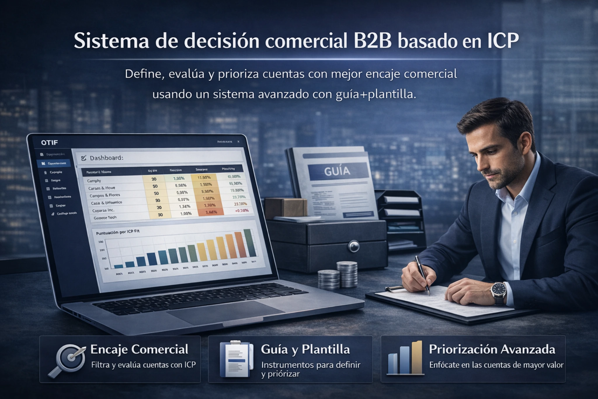 Sistema de decisión comercial B2B basado en ICP con dashboard para evaluar y priorizar cuentas