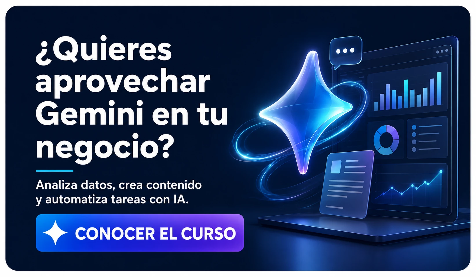 Conocer el curso para utilizar Gemini y optimizar negocios