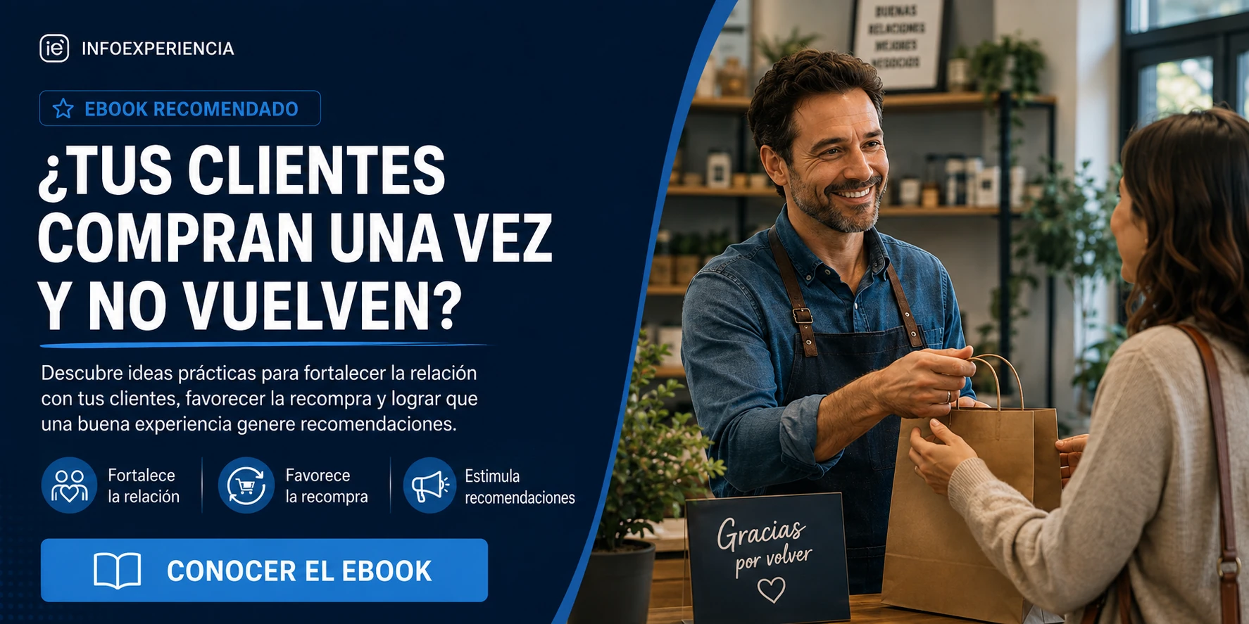 Ebook sobre lealtad y recompra de clientes para complementar un plan de fidelización