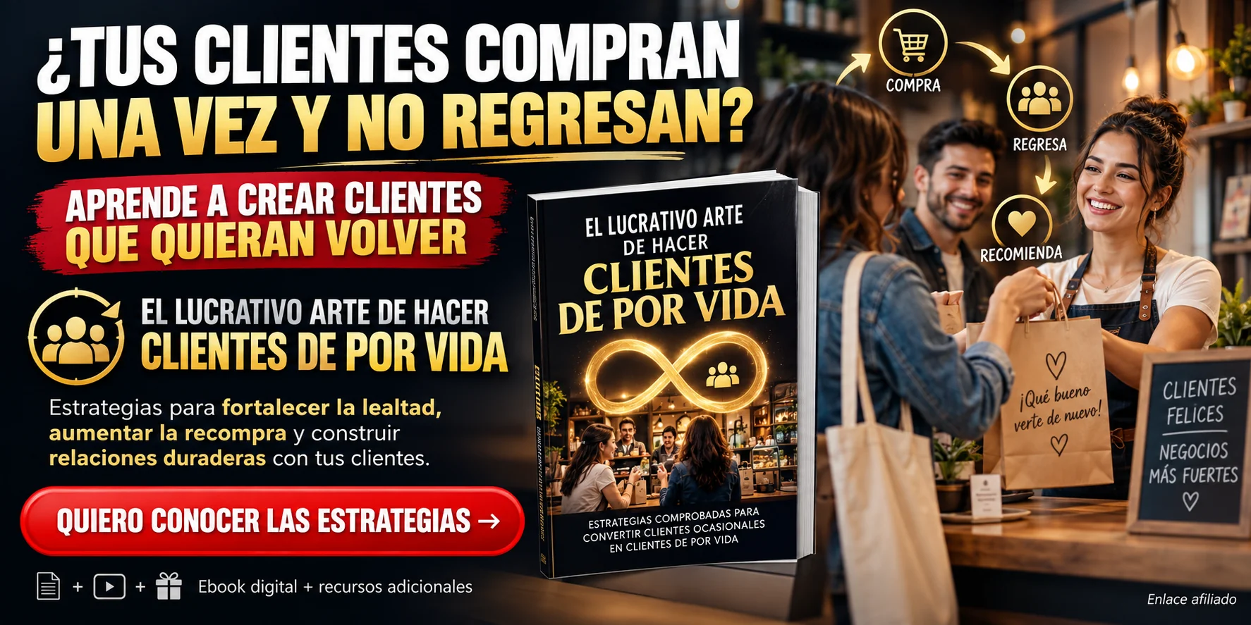 Ebook sobre fidelización, recompra y estrategias para lograr que los clientes regresen