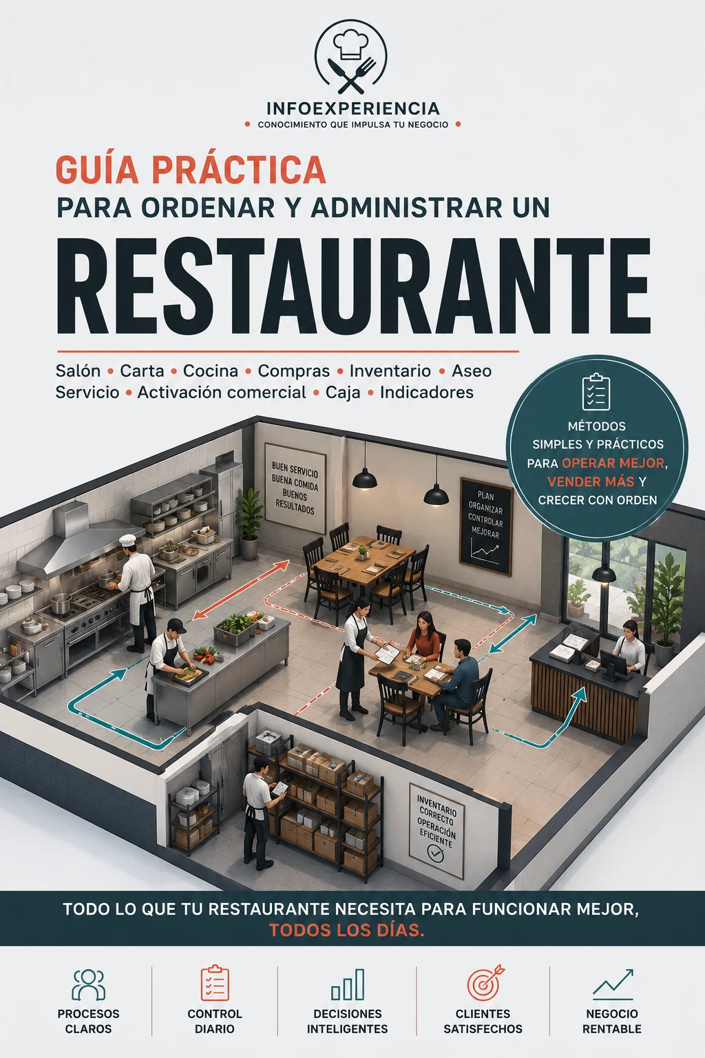 Portada del ebook Guía práctica para ordenar y administrar un restaurante